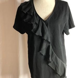 Cable & Gauge NWT XL Fancy Short Sleeve "V" Top